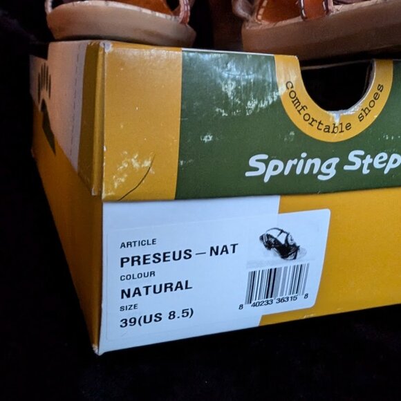 LIKE NEW Western Rodeo High-heel Sandals Medicine Wheel Leather Cork Spring Step - Picture 7 of 16